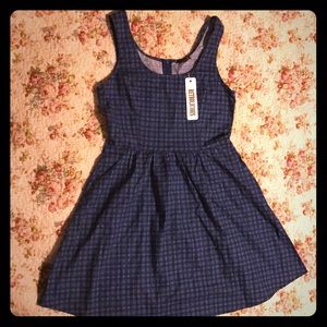 Blue Checkered Rockabilly Dress